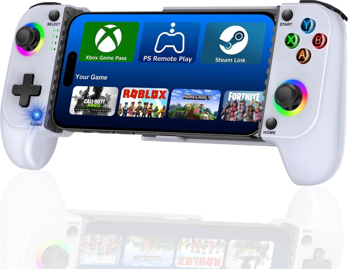 Draadloze Telefoon Controller geschikt voor Nintendo Switch, iPhone, Android, Cloud Streaming (PS5, Xbox Game Pass) - Bluetooth BackBone Draadloos - Turbo + Macro Knoppen - Accessoires — afbeelding 1