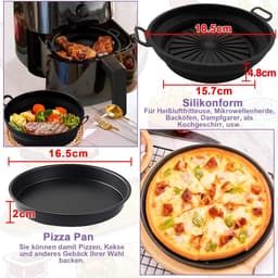 Airfryer Accessoires 4-delige bakset geschikt voor Philips Essential 41 L HD9252/HD9200 - siliconen bakvorm, grillframe, muffinvormpjes — thumbnail 5