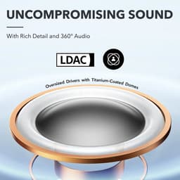 Soundcore AeroFit Pro by Anker - draadloze open oordoppen, supercomfortabel, stevige pasvorm, ergonomisch ontwerp, rijk geluid met LDAC, Bluetooth 5.3, IPX5-waterdicht, 46 u speeltijd, appbediening — thumbnail 4