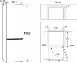 Hisense RB3K330SAIC - Vrijstaande koel-vriescombinatie - 185 cm hoog - 330 liter - Energielabel C - Geluidsniveau 35 dB - LED Display - SuperCool - FastFreeze - Deuralarm - Kinderslot - Interverter Compressor - ConnectLife — thumbnail 4