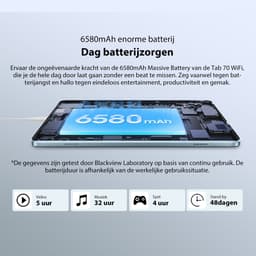 Blackview Tab 70 WiFi - Tablet - WIFI 6 - 64GB - 10.1 inch - Android 14 - 6580mAh - Grijs — thumbnail 9