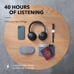 Soundcore by Anker Life Q30 Hybrid Active Noise Cancelling Headphones with Multiple Modes, Hi-Res Sound, 40H Playtime, Fast Charge, Soft Earcups, Bluetooth Headphones, Travel - Zwart — thumbnail 2