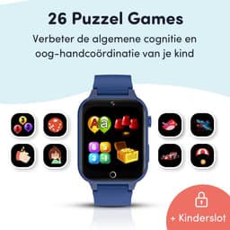 Keebies Smartwatch Kinderen - 5 t/m 12 jaar - Incl. Camera en 26 Kids Spelletjes - 512MB Geheugen - USB Oplaadbaar kinderhorloge - Jongen - Blauw — thumbnail 12