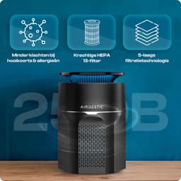 Airdestic Airwave Luchtreiniger - Air Purifier - Hepa 13 Filter – CADR 275 m³/h - Luchtreinigers – Luchtfilter – Effectief Tegen Huisstofmijt, Stof, Hooikoorts En Meer – App — thumbnail 8