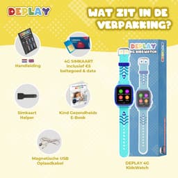 DEPLAY 4G KidsWatch Hero - GPS Horloge Kind - Smartwatch Kinderen - Kinderhorloge - Smartwatch Kind - Kinder Smartwatch - Blauw — thumbnail 4