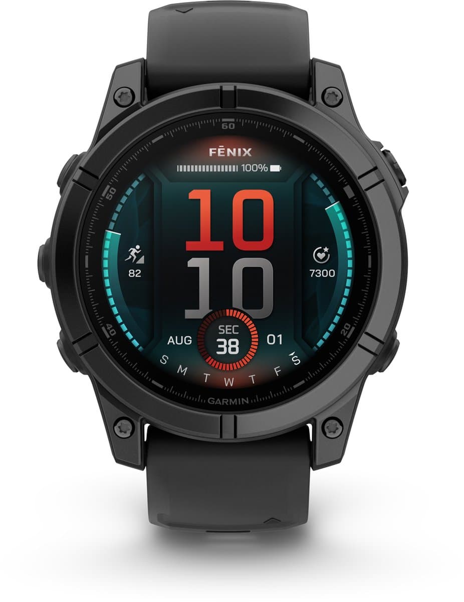 Garmin fēnix E - 47mm - AMOLED Multisport Smartwatch - Sportspecifieke workouts - 100+ sport-apps - 10ATM Waterdicht - tot 16 dagen batterij - Donkergrijs/zwart — afbeelding 1