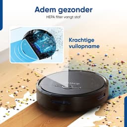 Heevey Robotstofzuiger met dweilfunctie - Automatisch oplaadstation - Dweilrobot - Robotstofzuiger huisdieren — thumbnail 4