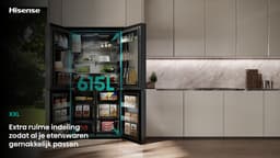 Hisense RQ600P7SKE - Amerikaanse koelkast - Energielabel E - PureView Door - 6,86" Intelligent Hub touchscreen display - Water- & ijsdispenser - Metal Tech Cooling - No Frost - Zwart - Multi-Air Flow - Super Cool - Fast Freeze - 37dB (A) - 615 Liter — thumbnail 10