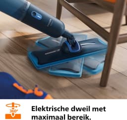 Philips OneUp Elektrische Dweil 3000 series XV3101/01 - Dweilsysteem - Vloerreiniger - Vuil water opzuigen - 1 stand - 50min dweilen - Geen emmer nodig — thumbnail 12