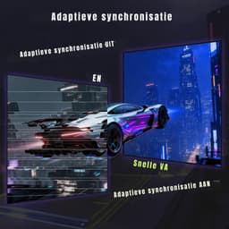 SAVI® Gaming Monitor 240hz - Gaming Monitor -Zwart - ‎‎20cm x 62cm x 46cm; 3.5kg — thumbnail 4