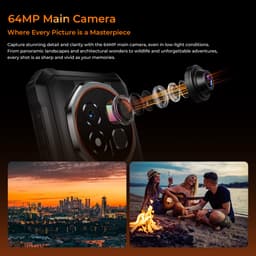 OUKITEL G6 Rugged Smartphone - 2026 nieuw telefoon - 16GB RAM - 128GB ROM - 6,52 inch - 10600 mAh - Android 16 - IP68/IP69K Outdoor telefoon - NFC GPS - Oranje — thumbnail 2