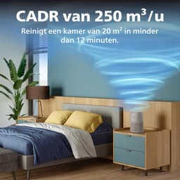 Philips PureProtect 900 Series - Luchtreiniger - CADR 250m3/u - Ruimtes tot 65m2 - 2 laags HEPA filtratie - Stille Reiniging - Compact - Beige - AC0921/14 — thumbnail 4