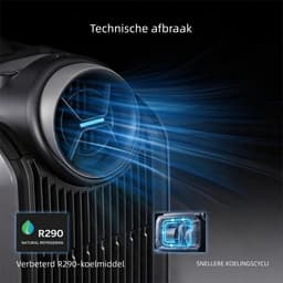 Cybertake S2 Pro draagbare Aircooler- Mobiele Airco -Tentairco met 5100 BTU koelvermogen en 6100 BTU verwarmingsvermogen -amping Airco 12V 24V 48V - Stil ≤55dB-voor caravan, camper, tent, vrachtwagen en thuis — thumbnail 3