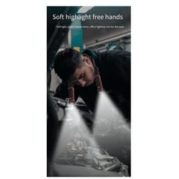 Afneembare, oplaadbare LED-werklamp met magnetische voet, handsfree te gebruiken en om de nek te bevestigen. — thumbnail 2