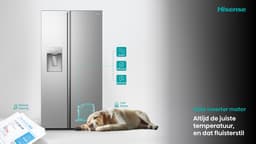 Hisense RS5P528STIE - Amerikaanse koelkast - RVS - No-Frost - 178 cm hoog - 528 liter - Energielabel E - Invriesvermogen 10 kg/24u - Geluidsniveau 40 dB(A) - IJs- en waterdispenser - LED Display - FastFreeze - Deuralarm - Interverter Compressor — thumbnail 18
