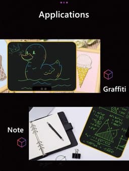 Eszenzics™ Tekentablet XXL - Extra groot 58cm - Kristalhelder - Digitaal Schrijftablet - Tablet kinderen - LCD scherm kleur - Oplaadbaar - Drukgevoelig tekenen — thumbnail 4