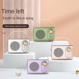 Hoogwaardige Retro Bluetooth speake - Bluetooth speaker - met Ultra Lange Batterijduur - Groente — thumbnail 8