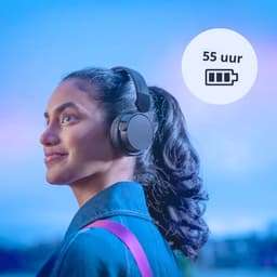 Leichte On-Ear Draadloze Bluetooth Hoofdtelefoon Met Passieve Geluidsisolatie - 55 Uur Afspeeltijd -Natuurlijke Geluid - Heldere Gesprekken - Dynamische Bass - 2 Uur USB Opladen - Blauw — thumbnail 6
