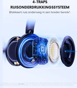 Anker Draadloze Koptelefoon Met Adaptieve Actieve Ruisonderdrukking - 6 Microfoons - 60 Uur Lossless Audio En Hi-Res LDAC – Opvouwbaar Design En Ultrasnel Opladen — thumbnail 5