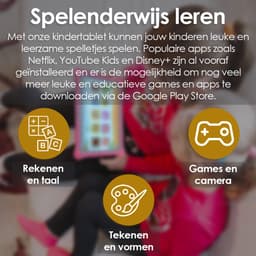 AngelTech Kindertablet XL – 3+4GB RAM - 32+64GB – Android 14 - 100%Kidsproof – Extra Groot – Vanaf 3 Jaar - Ook Voor Volwassen Gebruik - 10 Inch - Ouderlijk Toezicht – Fidgy Beschermhoes – Roze — thumbnail 5