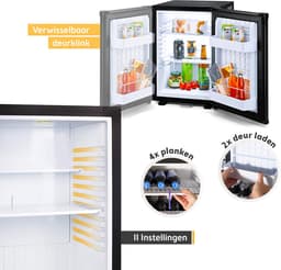 TZS First Austria Mini koelkast - Minibar - 40 liter - Vrijstaand - Volledig stil 22dB - Zwart — thumbnail 5