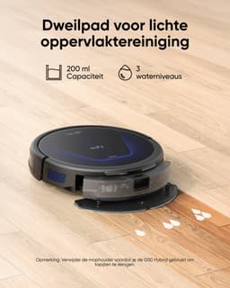 eufy G50 Hybride Robotstofzuiger met 4.000 Pa Sterke Zuigkracht, Dynamische Navigatie, Proontwarrende Kam, Rolborstel, Dweilpad voor Lichte Oppervlakte Reiniging, Ideaal voor Huisdierhaar, Harde Vloeren, Tapijt — thumbnail 4