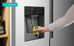 ETNA AKV5178IRVS - Amerikaanse koelkast - No-Frost - 178 cm hoog - 528 liter - Energielabel E - Invriesvermogen 10 kg/24u - Geluidsniveau 40 dB - LED Display - IJs- en waterdispenser - SuperCool - FastFreeze - Deuralarm - Multi Airflow – EnergySaving — thumbnail 13