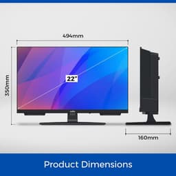 22 inch Full HD LED Televisie Frameloos met Triple Tuner (DVB-T2/S2/C) - Ideaal voor Kleine Ruimtes — thumbnail 3