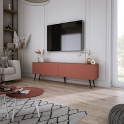 Tv-meubel - Dressoir Media Console - Woonkamer Inrichting - Push-to-open Systeem - 140 x 52 x 32 cm — thumbnail 6