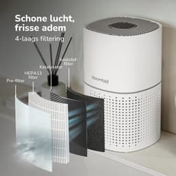 Bloomfold Luchtreiniger - Air Purifier - HEPA 13 filter + koolstoffilter - CADR: 240m3/h - Luchtkwaliteit indicator - 3 standen + slaapstand — thumbnail 9