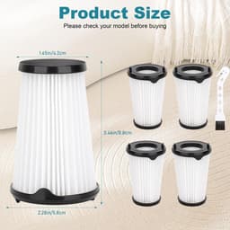 5x Filters geschikt voor AEG CX7-2 & Electrolux Ergorapido - geschikt voor Vervangt AEF150 - Wasbaar HEPA Filter - Stofzuigerfilters Set - 5 Stuks — thumbnail 4