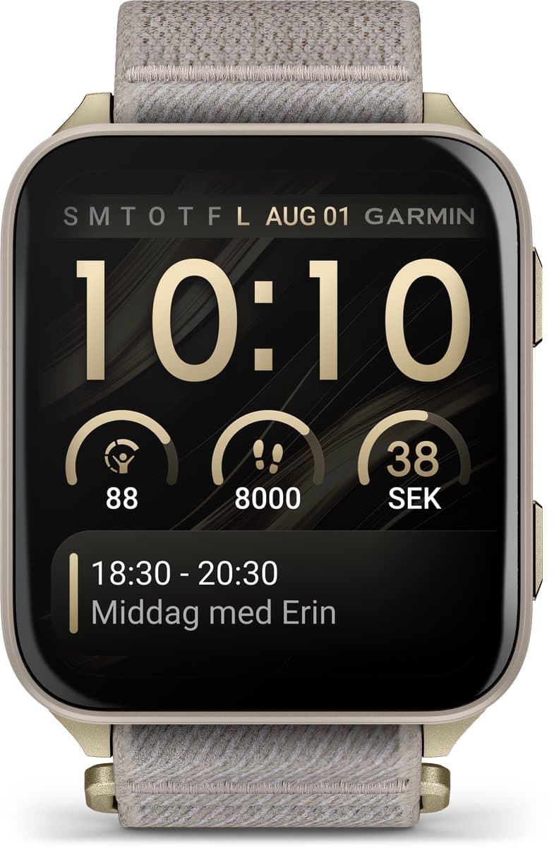 Garmin Venu X1 - GPS-smartwatch - 2-inch AMOLED-scherm - Goudkleurig/French Grey — afbeelding 1