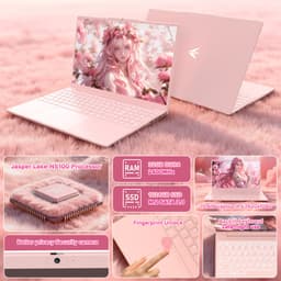 Laptop 15,6 inch, 16 GB DDR4, 1 TB SSD, Intel N5100 (tot 2,80 GHz), notebook met vingerafdruksensor, verlicht toetsenbord, dubbele luidsprekers, HDMI, laptop voor studenten en kantoor — thumbnail 5