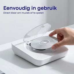 Vizual CD Speler - Compact 3-in-1 met CD, Radio en Bluetooth – Draagbare CD-Speler met HiFi Speakers, FM Radio, LCD Scherm en USB ingang — thumbnail 6