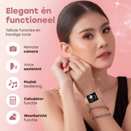 Bizoule Smartwatch Beso - Smartwatch Dames & Heren - Rosé-Goud - 40mm - Horloge met Belfunctie - AMOLED Full HD - Bloeddrukmeter - Stappenteller - Android en iOS — thumbnail 9