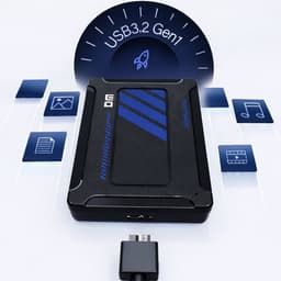 DM 640GB Externe opslag - Draagbare harde schijf - USB 3.2 - Zwart — thumbnail 8