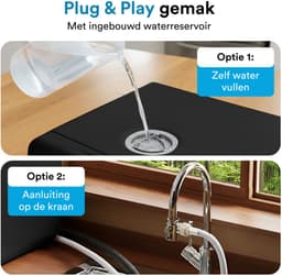 Joula Mini Vaatwasser met Waterreservoir - 8 Wasprogramma's - 5 Couverts - Kleine Smalle Vrijstaande Afwasmachine - Camping - Zwart — thumbnail 13