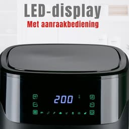 Aurixi® Airfryer xl - Airfryer xxl - Heteluchtfriteuse - 6 Liter - Timer tot 60 Minuten- Zwart - ‎39cm x 29cm x 34cm — thumbnail 9