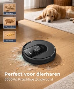 MYBOT X10 PRO - Robotstofzuiger Met Dweilfunctie - 6000PA Zuigkracht - Ideaal voor Huisdierharen – Laad- & Leegstation – LiDAR Navigatie — thumbnail 4