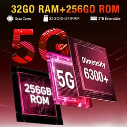 DOOGEE Fire 7 Pro Robuuste smartphone 5G - 32GB RAM - 256GB ROM - 13000mAh 33W - 6,56 inch - IP68/IP69K Outdoor Telefoons - Android 15 - Nachtzicht, Face ID, NFC, GPS, OTG - Zwart — thumbnail 5