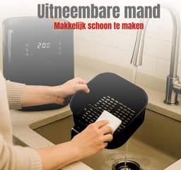 Core® Airfryer xl - Airfryer xxl - Heteluchtfriteuse - Zwart- 39cm x 29cm x 34cm — thumbnail 6