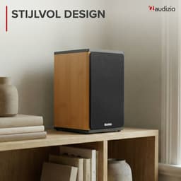 Draadloze speakers - Audizio BS20 speakerset - Luidspreker boxen met Bluetooth - Oplaadbare accu - Bamboe — thumbnail 4