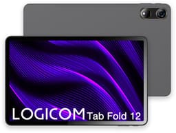 Logicom - Tablet 12 Fold - 128GB - 12 Inch - 6GB RAM - 2K Resolutie - Octa Core - Wifi - Android 15 - Inclusief Beschermhoes - Grijs — thumbnail 1