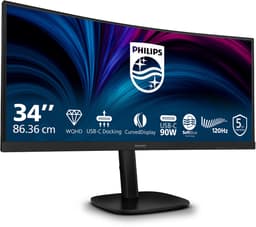 Philips 3000 series 34B2U3600C - Ultrawide USB-C Dock Monitor - 90w - RJ45 - Smart KVM - HDR400 - 34 inch — thumbnail 6