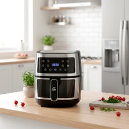 AG5300 Airfryer XXL Premium Zilver – 5.5L Hete Luchtfriteuse – Digitaal Display – 8 Programma’s – Anti-aanbak – Vaatwasserbestendig – Extreem Stil – Gezond Koken Zonder Olie – Inclusief Receptenboek — thumbnail 13
