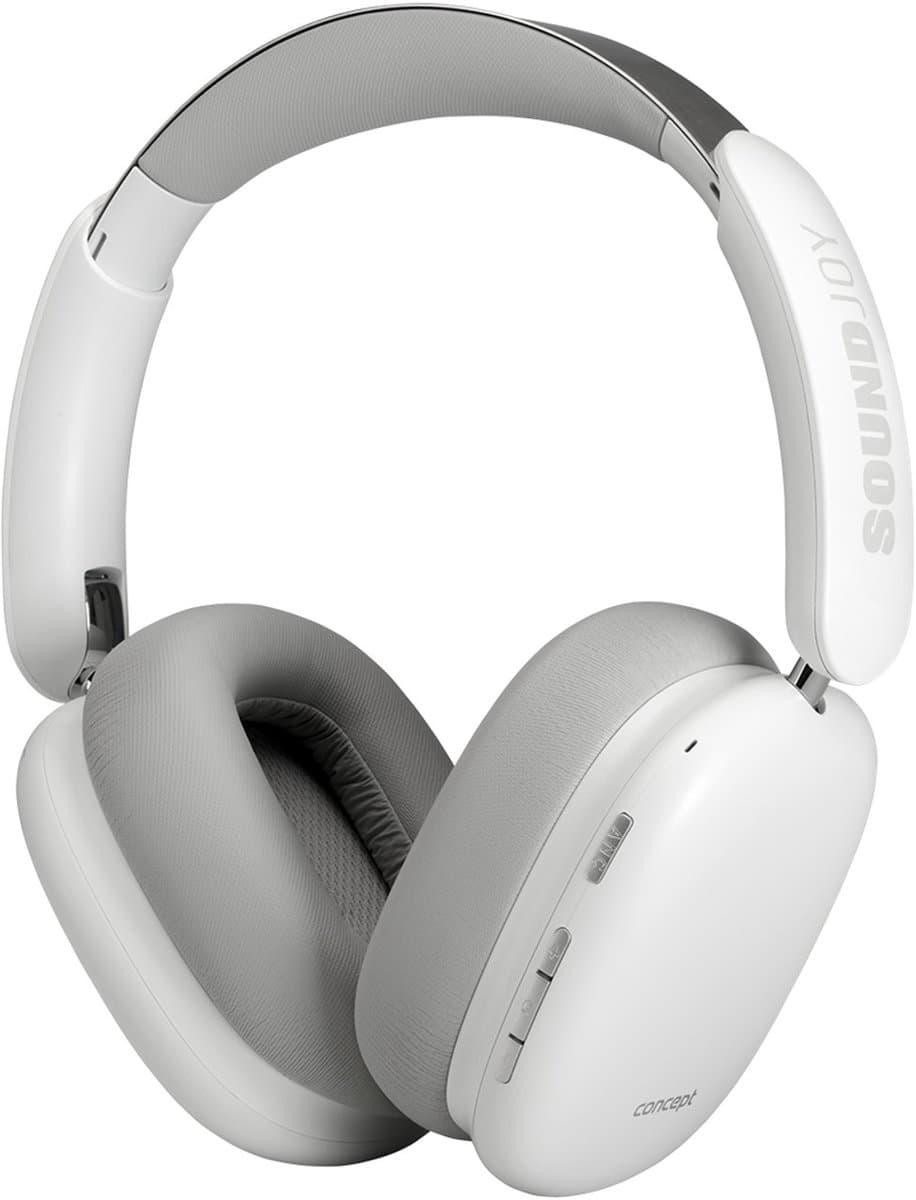 Concept SoundJoy HS4061 - Draadloze hoofdtelefoon voor in de oren - Tot 70 uur afspeeltijd - Bluetooth 5.4 - Snel opladen - Actieve ruisonderdrukking tot 33 dB - Wit — afbeelding 1