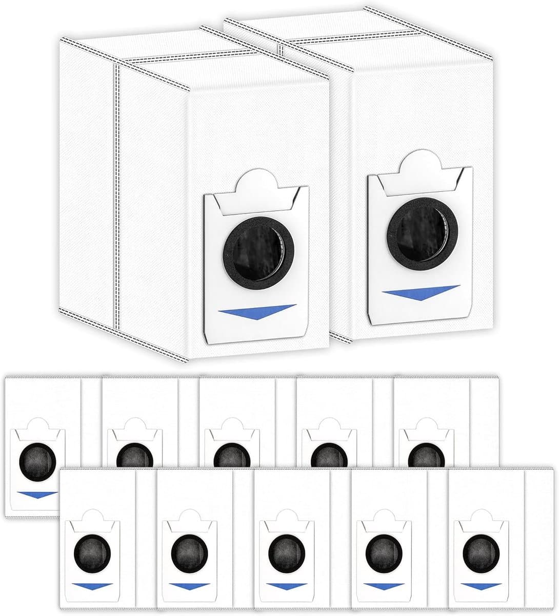 (12 Stuks Stofzakken) T30S Vervangende Stofzakken Compatibel met ECOVACS DEEBOT T30S/ T30S Combo/ X2 Combo Vacuum Cleaner, Accessoires Dust Bags voor T30S Combo Vacuum Cleaner, Collecting Bags. — afbeelding 1