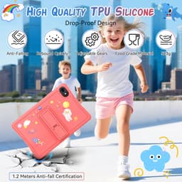 TABWEE K10 Tablet - 10.1 Inch FHD - 12GB RAM - 64GB ROM - SD 2TB - 5000 mAh - Android 15 - WiFi 6 - uitstekend cadeau voor kinderen - Roze — thumbnail 6