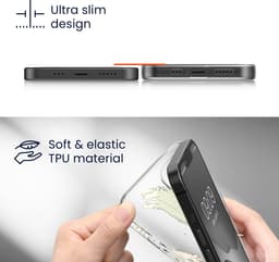 kwmobile telefoonhoesje geschikt voor Google Pixel 9a - Hoesje voor smartphone in poederroze / donkerbruin / transparant - Kersenbloesembladeren design — thumbnail 3