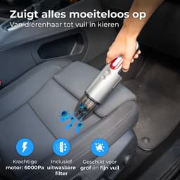 Nuvance Auto Stofzuiger - 6000Pa - Draadloos - Usb Oplaadbaar - Handstofzuiger - Autostofzuiger - Kruimelzuiger - Kleine Stofzuiger — thumbnail 2